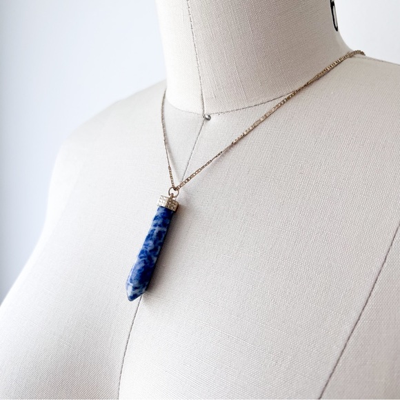 Sodalite Stone Pendant Necklace - Picture 1 of 6